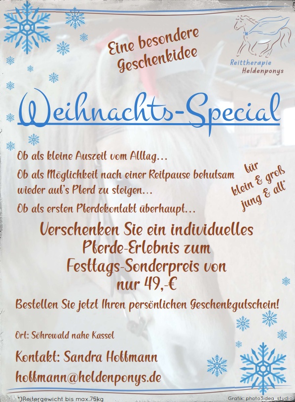 Weihnachts-Special - Gutscheine zum Festtags-Sonderpreis von nur 49,- €